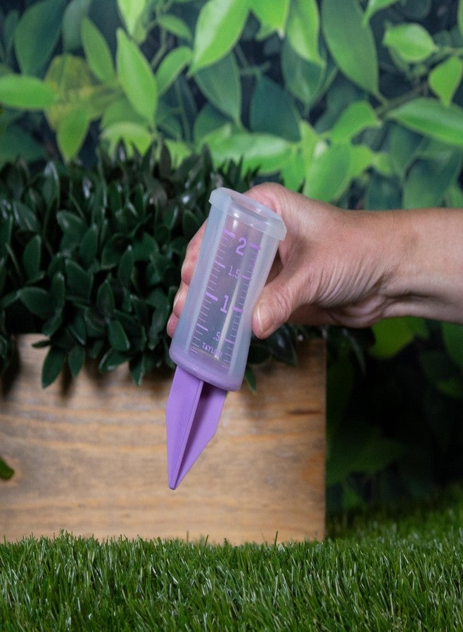 Taylor Break and Freeze Proof Flexible Silicone Sprinkler Gauge, Measures Outdoor Rain, Precipitation, and Sprinkler Systems, Easy to Read for Garden, Lawn, Patio, Backyard, or Outside, 2-Inch, Purple - Image 2