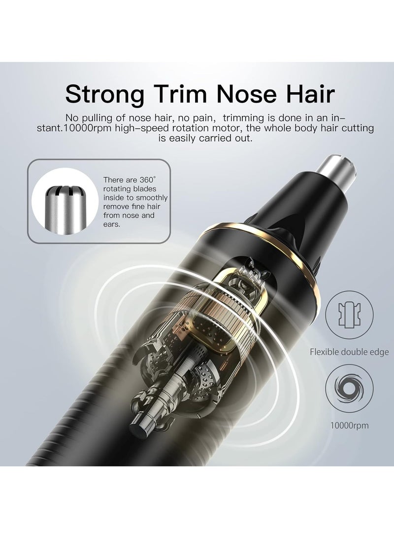 general Nose Hair Trimmer for Men Rechargeable 3-in-1 Versatile Nose Trimmer Professional Painless Hair Trimmer for Ear Beard Facial Trimmer for Men, Wet or Dry Use,Dual Edge Blades - Image 5