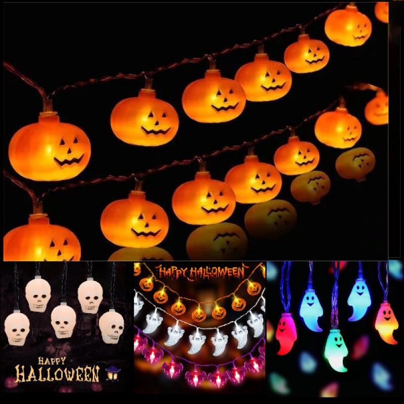 Led  String Lights Pumpkin Lantern Ghost Skull Spider Ghost Festival Waterproof Decorative Lights USB Battery Light String Lighting - Image 2