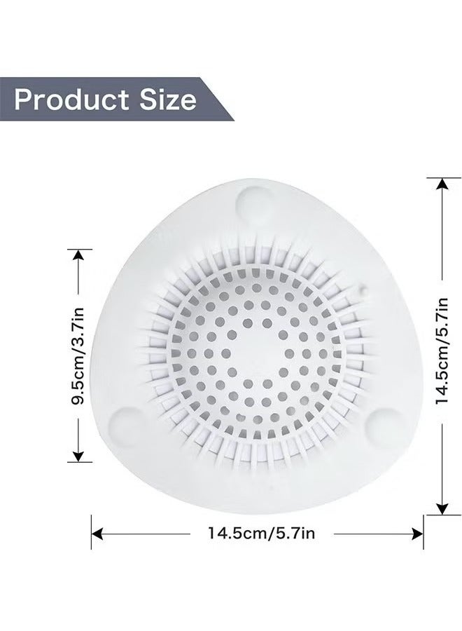 Generic 4 Pack Hair Catcher Shower Drain Cover Bathtub Silicone Hair Catcher Stopper Drain Strainers, Home Protectors with Sucker Water Trap Sink Cover for Kitchen Sink Bathroom, Easy to Install  - Image 2