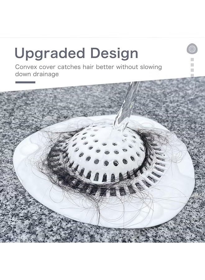 Generic 4 Pack Hair Catcher Shower Drain Cover Bathtub Silicone Hair Catcher Stopper Drain Strainers, Home Protectors with Sucker Water Trap Sink Cover for Kitchen Sink Bathroom, Easy to Install  - Image 3