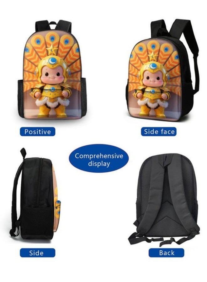 واضح من النار مساعد جيد للسفر اللطيف! مجموعة من ثلاث قطع من حقائب الرسوم المتحركة الحصرية للأطفال والمراهقين، خفيفة ومريحة (يمكن للطلاب والأطفال والأصدقاء استخدامها في النزهات ورياضات تسلق الجبال والذهاب إلى المدرسة وما إلى ذلك) - 93 - Image 3