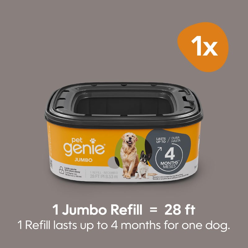 Pet Genie â€“ Jumbo refill 1-pack â€“ Up to 4 months of supply - Ultimate odor control dog poop bags - Image 2