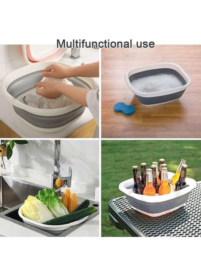 Arabest - Collapsible Wash Basin, Portable and Space Saving, Multi-Function Use, Plastic+TPR, Large and High Capacity (Pack of 3) - Image 1