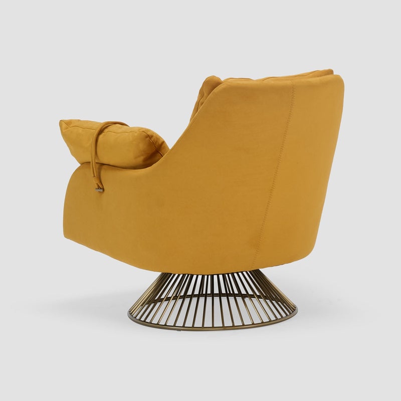 AL HUZAIFA FURNITURE Levi Swivel Leather Chair - Image 5