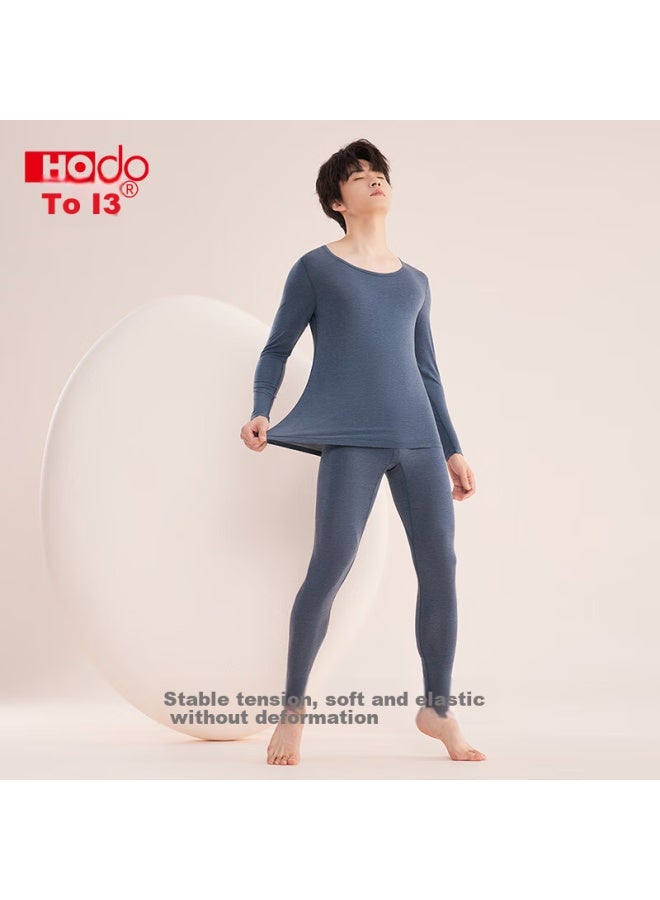 Hongdou Men's Modal Color-spun Ultra-thin Soft Warm 60s Base Layer Autumn Underwear Set - Image 3