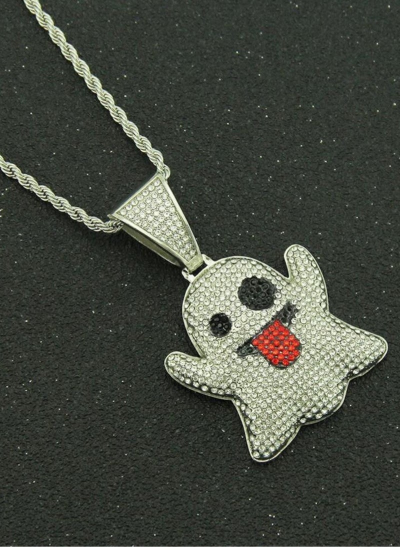 لوكشري كونسبت سلسال رجالي من الاستانلس ستيل باللون الفضي - Image 1