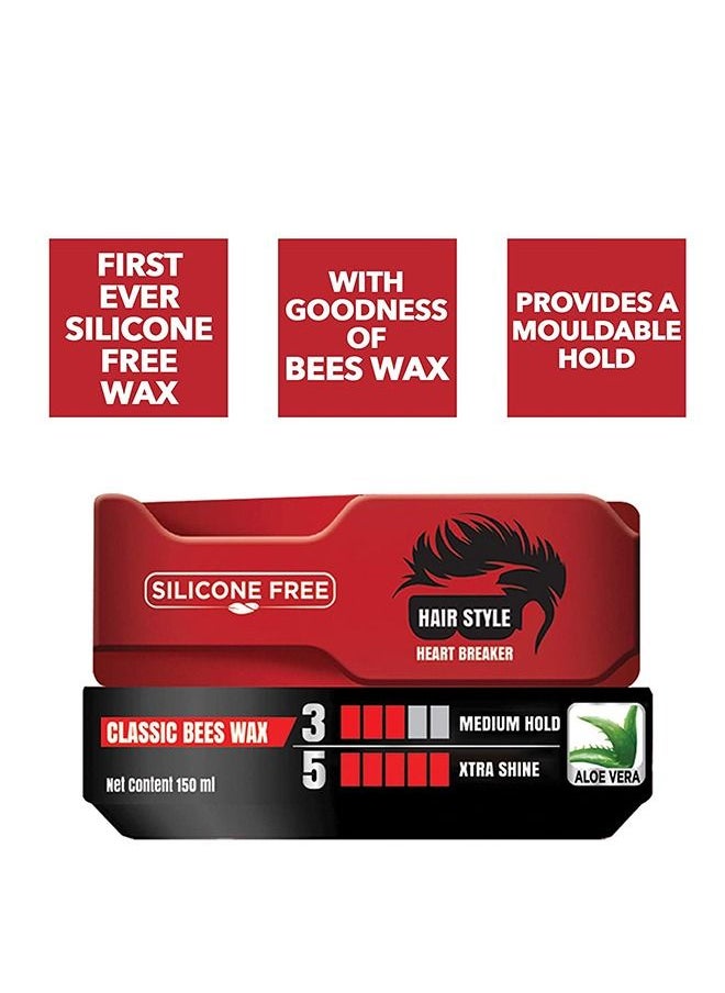 Vatika Naturals - Vatika Naturals Classic Bees Wax-Silicon-Free Medium Hold | Natural Extracts Of Aloe Vera | Adds Texture & Thickness With Xtra Shine - 150ml - Image 1
