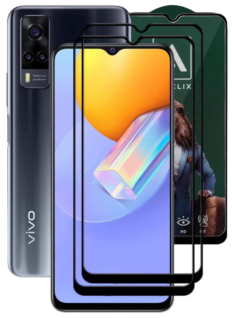 ACLIX 2 Pieces Antistatic ESD Dustproof Premium Quality High Definition Tempered Glass Screen Protector Designed For vivo Y51 (2020) - Image 1