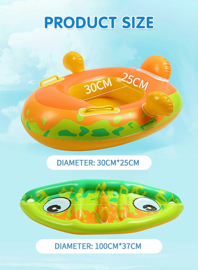 GROIC Inflatable Baby Pool Float Swimming Ring with Sun Canopy with Inflator Pump,Dinosaur Infant Pool Float for Kids,Babys' Inflatable Seat,Pool Supplies - Image 5