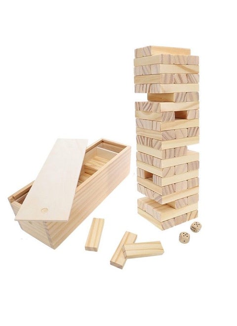 Wooden Block Stacking Tower Block Party Stacking And Tumble Game Party Game For Adults Tumble Tower Wedding Guest Book Alternative Tabletop Games Includes Storage Case 12 Inches