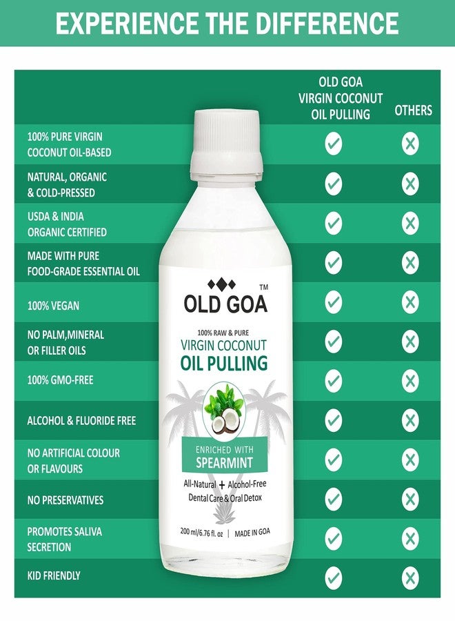 OLDGOA غسول الفم أولد غوا بزيت جوز الهند البكر، غني بالقرنفل والنعناع | لأسنان ولثة صحية، ورائحة فم كريهة، وتبييض الأسنان، وانتعاش النفس | العناية بالفم والأسنان | عبوة 200 مل + 200 مل - Image 4