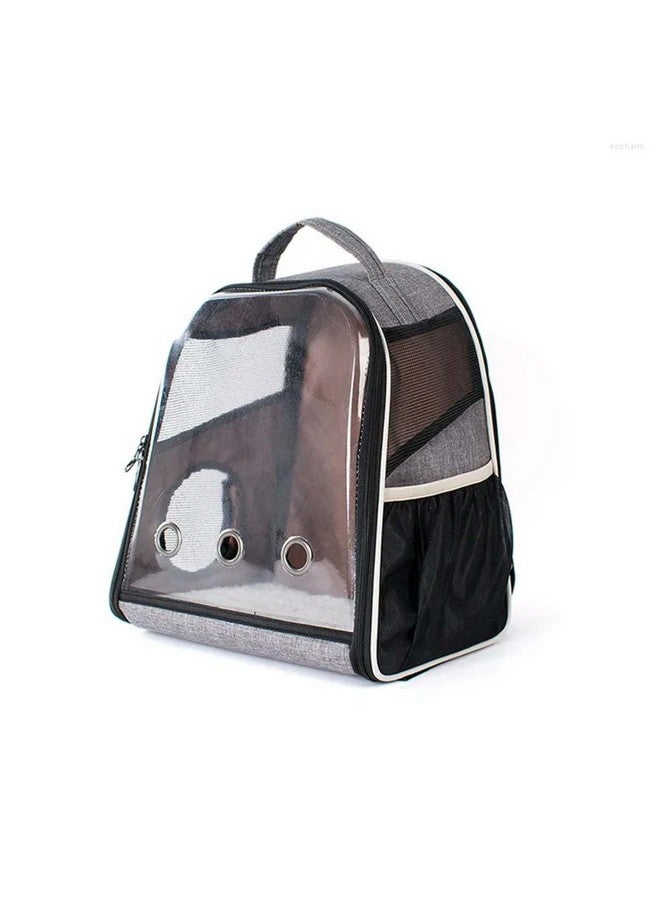 إيميلي بيتس حامل قطط أكسفورد للتهوية للسفر في الهواء الطلق ومساحة إضافية وحقيبة ظهر عالمية ذات نافذة بانورامية (رمادي) - Image 1