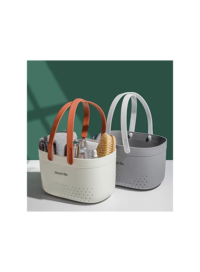 راكسوم سلة دش العلبة، U-HOOME البلاستيك دش العلبة منظم المرافق حمل مع مقبض للصابون، الشامبو، أمشاط، العلبة دش الجرف المنظم سلة للحمام، المطبخ، غرفة النوم - Image 5
