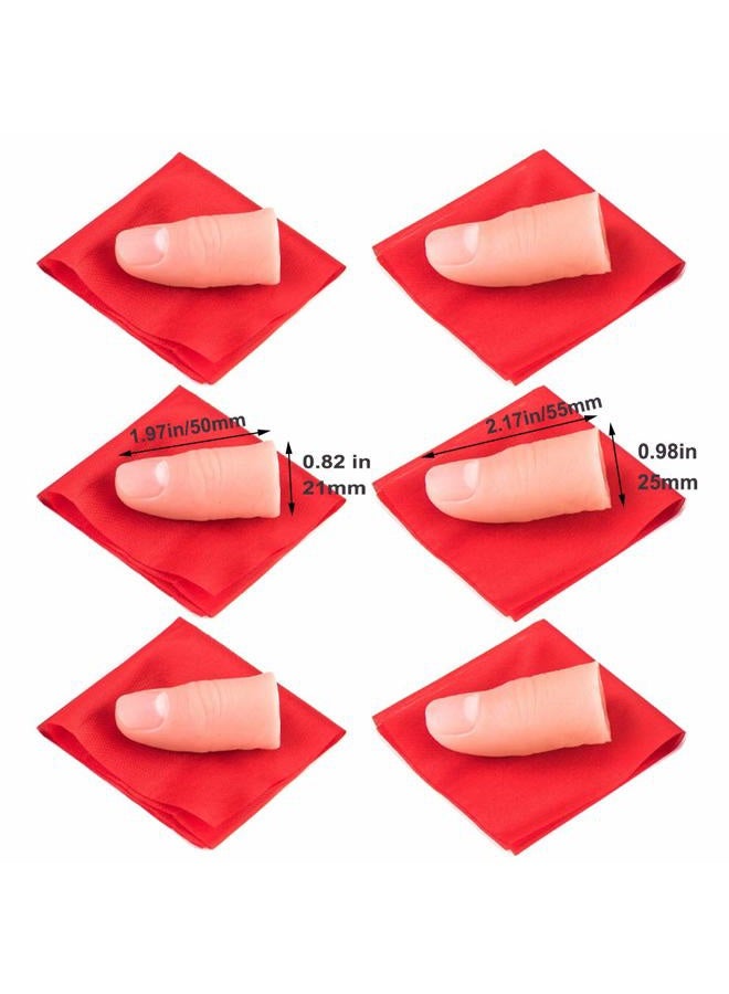 ANCIRS 6 Set Finger Magic Trick, Disappearing Silk Fake Thumb Tip - Image 5
