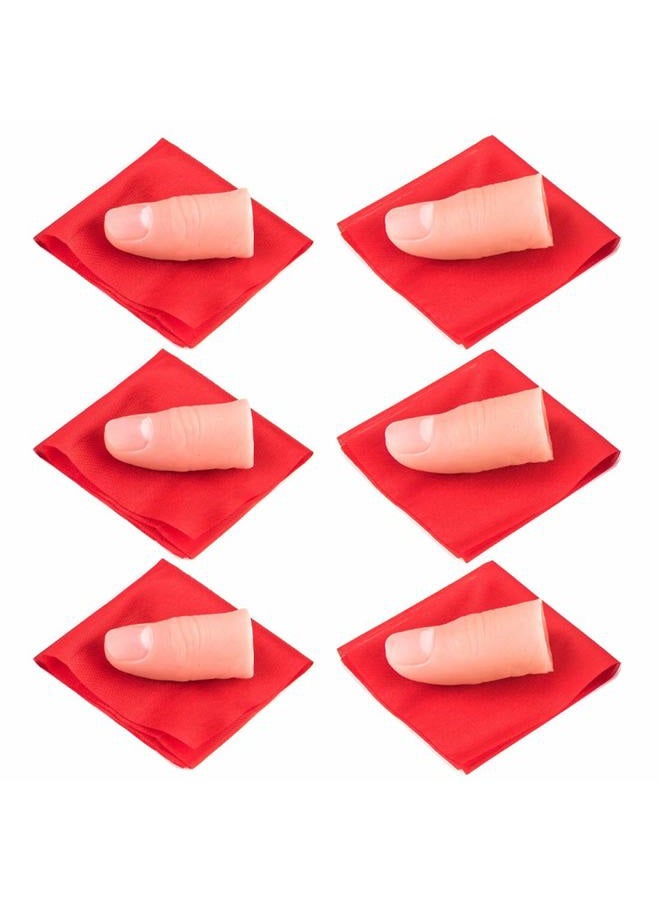 ANCIRS 6 Set Finger Magic Trick, Disappearing Silk Fake Thumb Tip - Image 1