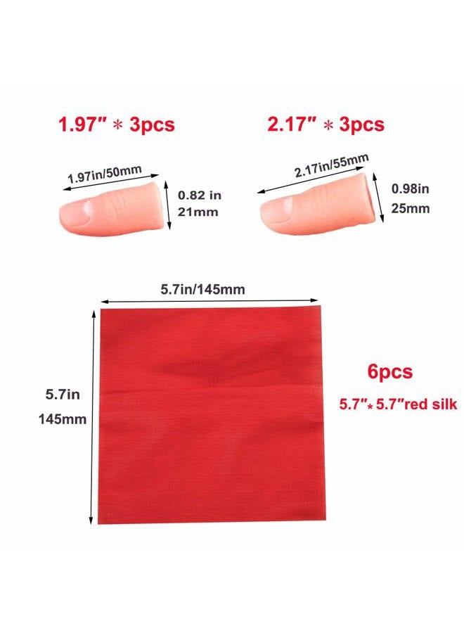 ANCIRS 6 Set Finger Magic Trick, Disappearing Silk Fake Thumb Tip - Image 2