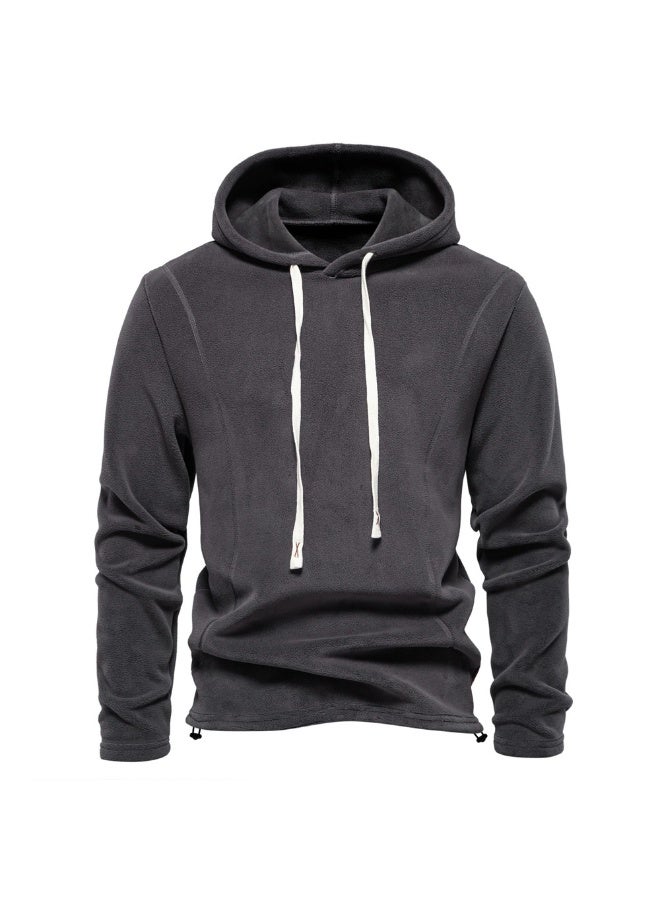 general Men's fall/winter stand-up collar half-zip long-sleeved hoodie with stand-up collar - versatile men's fleece jacket - Image 1