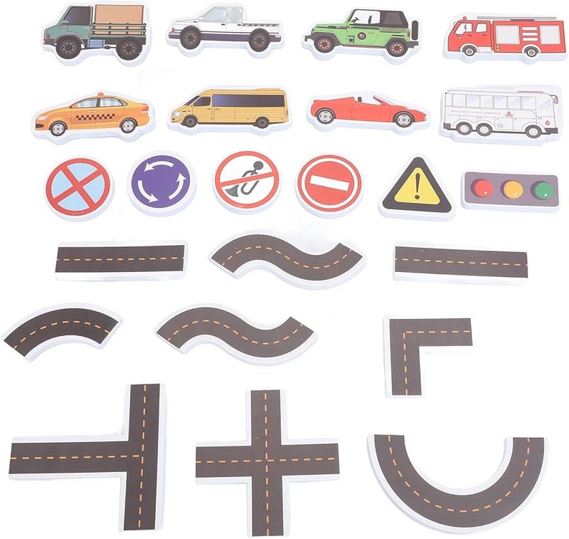 Fdit Kids EVA Bath City Puzzle Toy Set 23 Pcs Safe Bathtub Stickers Interactive Play - Image 2