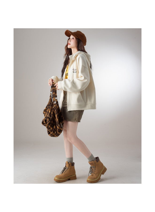 Flying in the snow Thickened Coat Women 2025 Winter Warm Comfortable Versatile Petite Slimming Cardigan Top - Image 4
