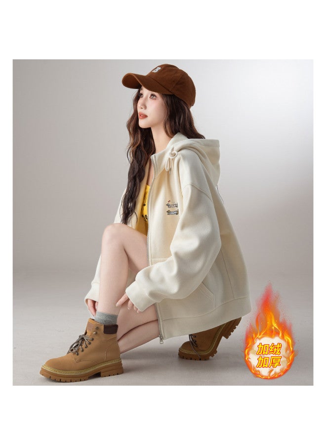 Flying in the snow Thickened Coat Women 2025 Winter Warm Comfortable Versatile Petite Slimming Cardigan Top - Image 2