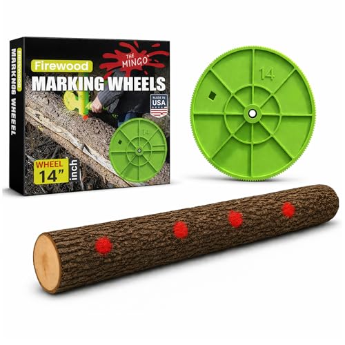 THE MINGO Marker Firewood Marking Wheel Chainsaw Firewood Measuring Tool Marking Measuring Marker Mingo Marker Firewood Cutting Tools Firewood Logging Tools 14 Marking Wheel - Image 1