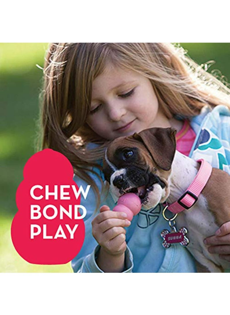 KONG - Puppy Toy - Natural Teething Rubber - Fun to Chew, Chase and Fetch (Includes One Toy, Color May Vary) Small KP3…
