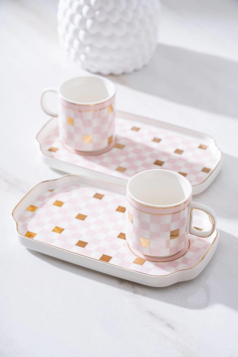 Skye Duo Coffee Cup Set for 2 - Pink