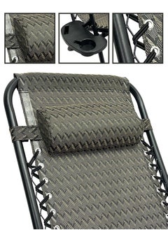RENOVO Patio Chaise Lounges Chair gravity chair with adjustable backrest and footrest Sunlounger for Poolside Backyard and Beach  - Image 2