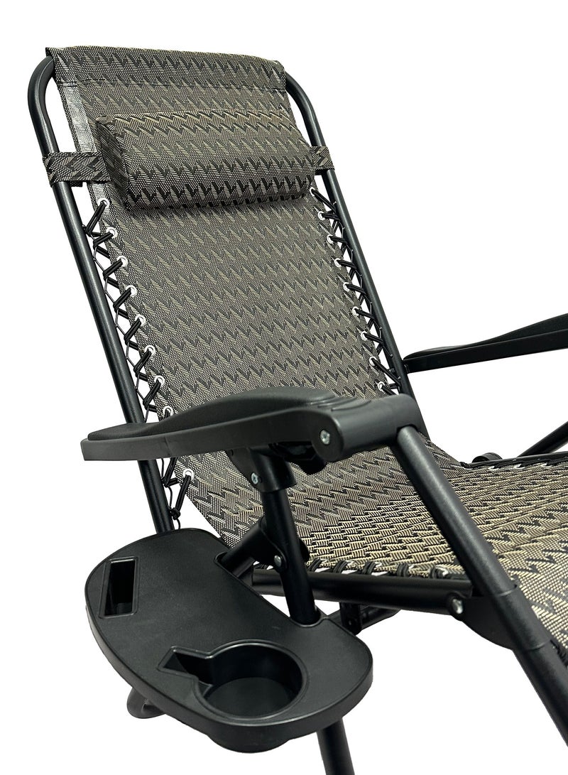 RENOVO Patio Chaise Lounges Chair gravity chair with adjustable backrest and footrest Sunlounger for Poolside Backyard and Beach - Image 5