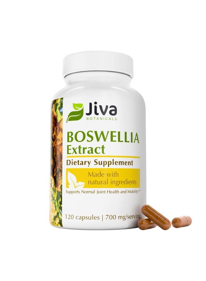 Jiva BOTANICALS كبسولات مستخلص البوسويليا 700 ملغ لكل حصة - مكمل مستخلص البوسويليا سيراتا والفلفل الأسود - مكمل دعم المفاصل لصحة المفاصل الطبيعية - 120 كبسولة (عبوة من 1) - Image 1