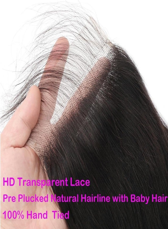 AUTTO 4x4 Skinlike HD Lace Closure 4x4 Straight Human Hair Lace Closure Brazilian 4x4 Closure 10inch Virgin Straight Closure 100% Real Human Hair Free Part Closure Pre Plucked Natural Hairline - Image 3