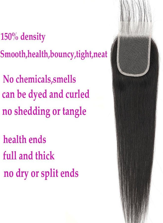 AUTTO 4x4 Skinlike HD Lace Closure 4x4 Straight Human Hair Lace Closure Brazilian 4x4 Closure 10inch Virgin Straight Closure 100% Real Human Hair Free Part Closure Pre Plucked Natural Hairline - Image 4