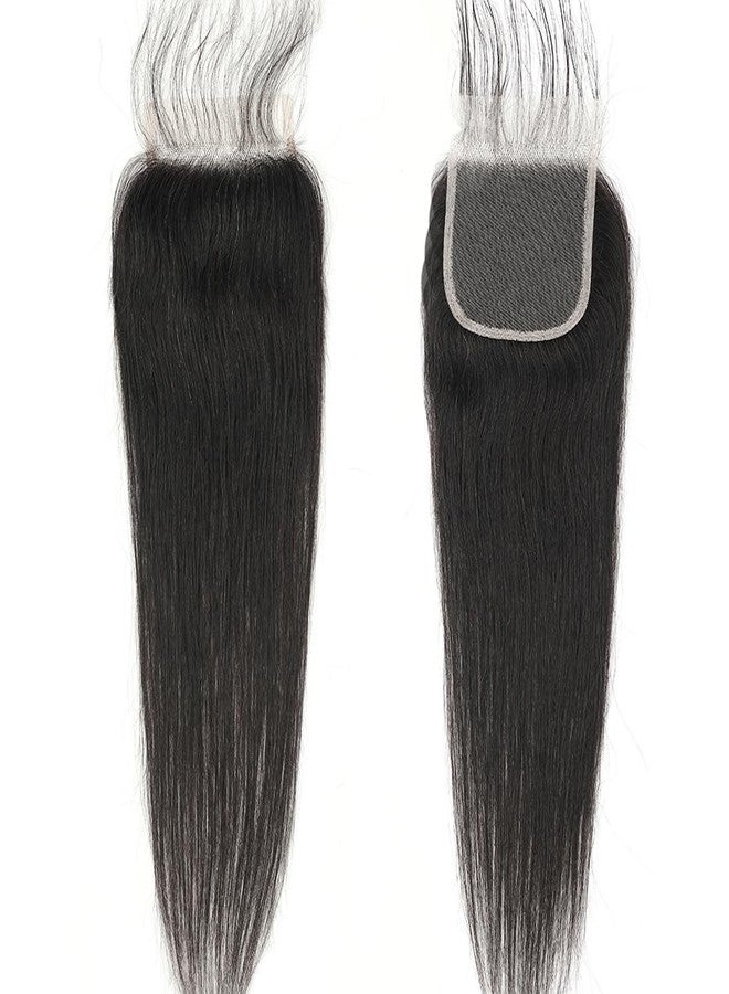 AUTTO 4x4 Skinlike HD Lace Closure 4x4 Straight Human Hair Lace Closure Brazilian 4x4 Closure 10inch Virgin Straight Closure 100% Real Human Hair Free Part Closure Pre Plucked Natural Hairline - Image 2