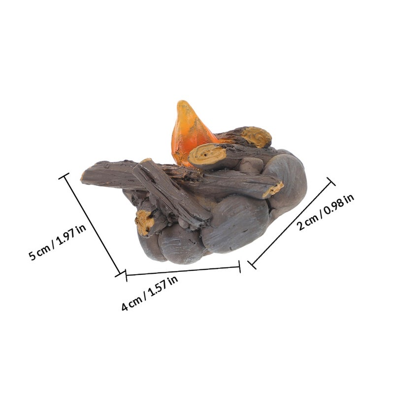 3pcs Miniature Bonfire Model Tiny Fire Miniature Decoration for Landscape Scene Setting - Image 2