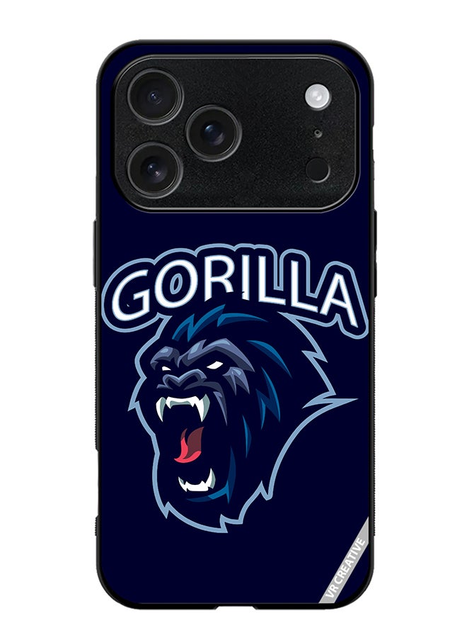 VR CREATIVE غطاء حماية لجهاز آبل آيفون 17 برو ماكس بتصميم غوريلا متعدد الألوان