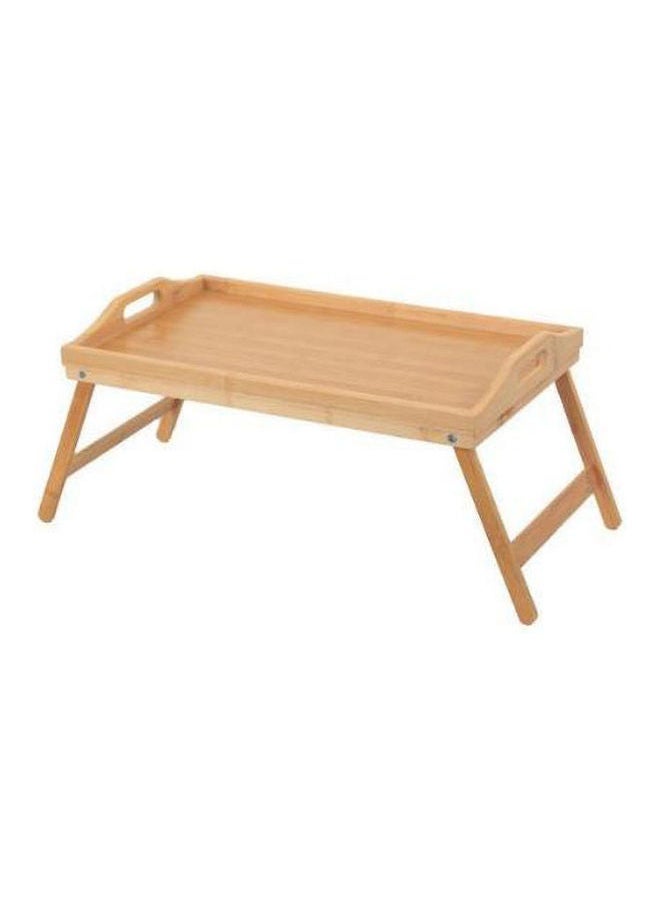 AnneFish Foldable Wooden Bed Table Beige 50x30x24cm  - Image 1
