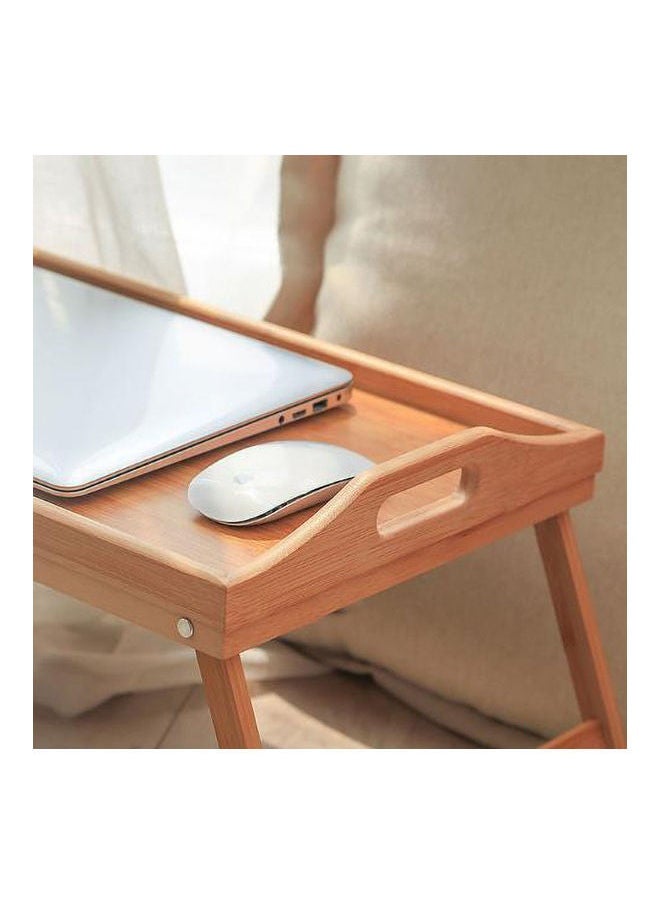 AnneFish Foldable Wooden Bed Table Beige 50x30x24cm  - Image 5