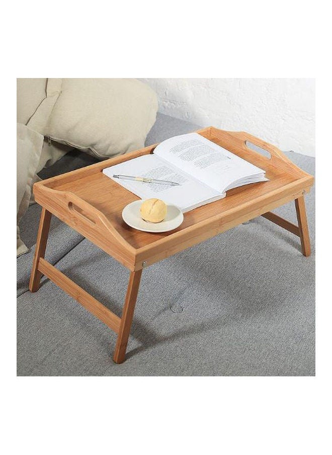 AnneFish Foldable Wooden Bed Table Beige 50x30x24cm  - Image 4