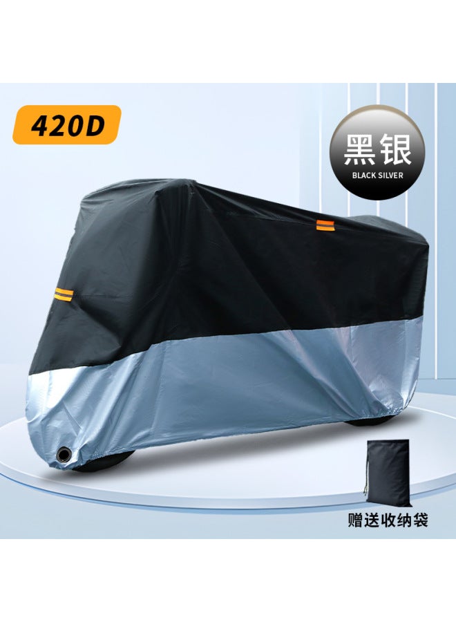 Motorcycle Car Cover Rainproof And Dust-proof Cover Electric Car Car Cover Rain Cover No Leakage Battery Car Cover Thickened Rain Cover