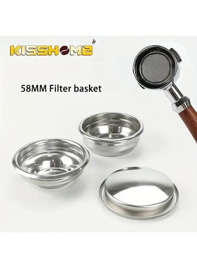 58 ملم مصفاة قهوة بلا قاع من الفولاذ المقاوم للصدأ غير مضغوطة لآلة إسبرسو إي 61 جاجيا بارسيتو - Image 2