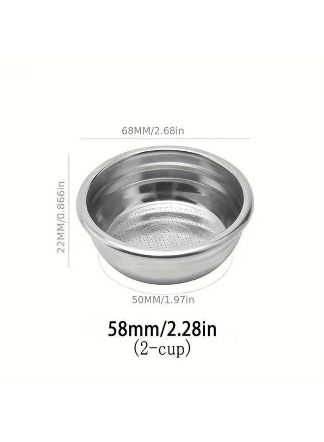 58 ملم مصفاة قهوة بلا قاع من الفولاذ المقاوم للصدأ غير مضغوطة لآلة إسبرسو إي 61 جاجيا بارسيتو - Image 4