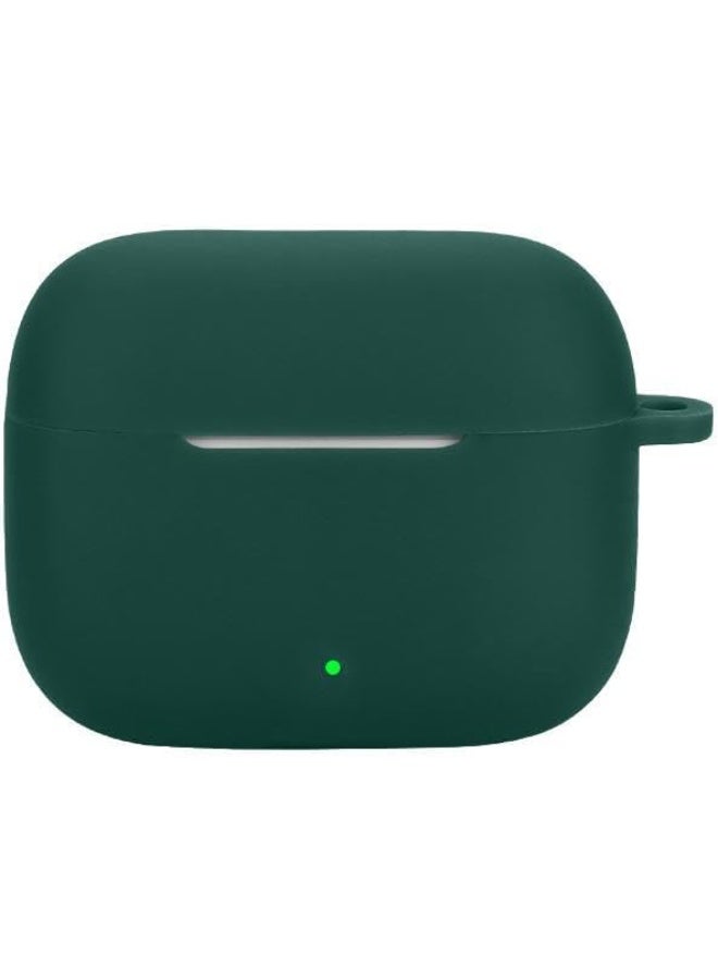 حافظة لـ OPPO Enco Buds 3 Pro و Enco Air 4i حافظة واقية من السيليكون لـ OPPO Enco Buds 3 Pro و Enco Air 4i مع سلسلة مفاتيح  مضادة للضياع (خضراء)
