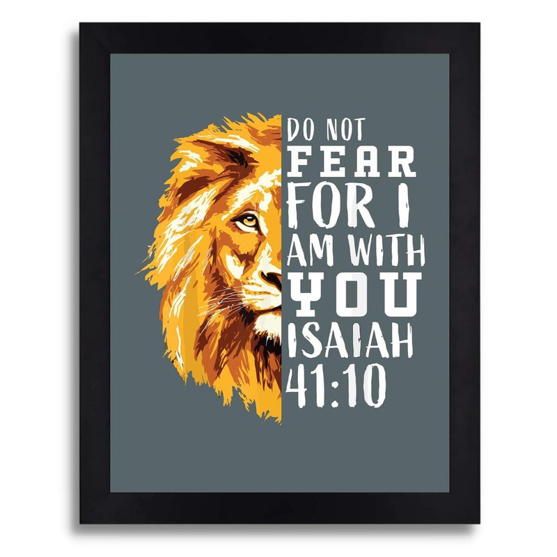 Interio Crafts Isaiah 4110 Motivational Wall Frames Inspirational Quotes Wall Frames for Office or Home Wall Decor Poster With Frame Synthetic Wood Black Frame 13 X 10 Inches S98