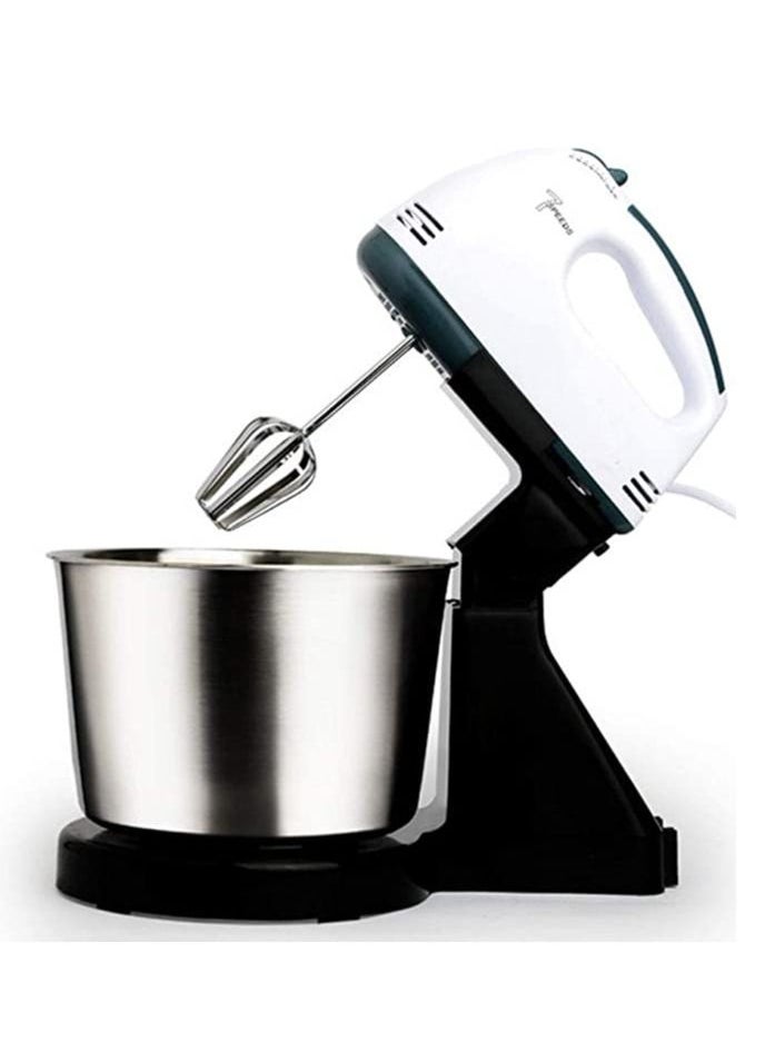 Generic - 7 Speed Hand Mixer Electric Mixer Cream Hand Mixer with Dough Hooks Includes Sturdy Stainless Beaters with Turbo Button - Image 1