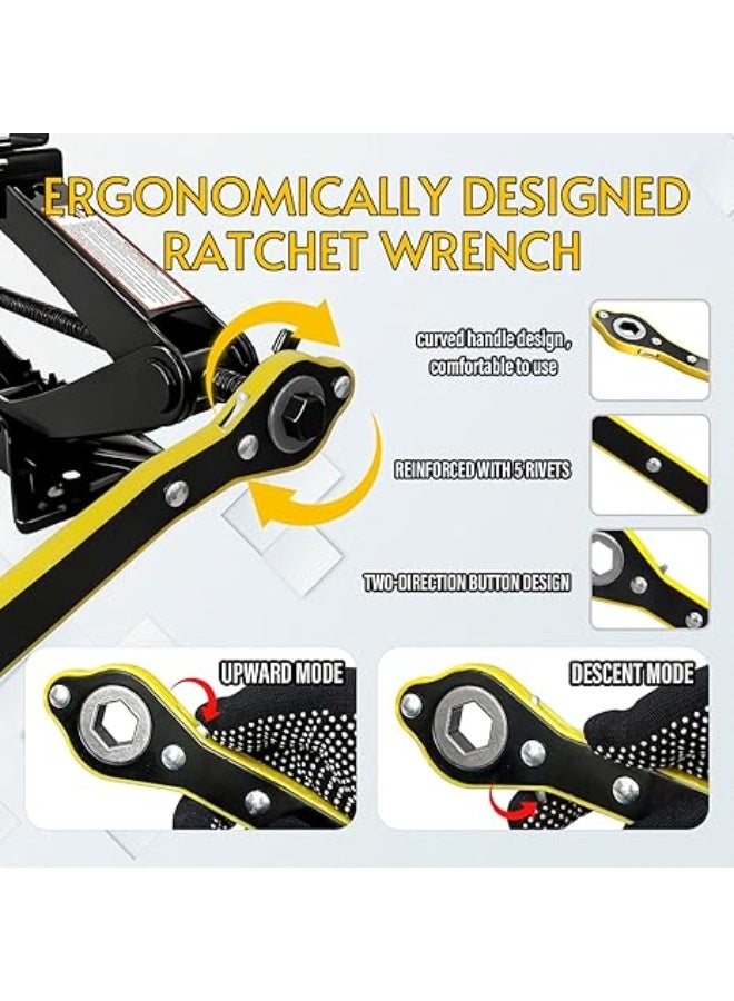 3 Ton Car Jack Kit – Scissor Jack with Emergency Tire Kit and Lug Wrench for Sedans, SUVs & MPVs - Image 2