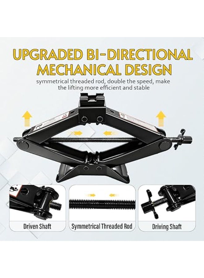 3 Ton Car Jack Kit – Scissor Jack with Emergency Tire Kit and Lug Wrench for Sedans, SUVs & MPVs - Image 5