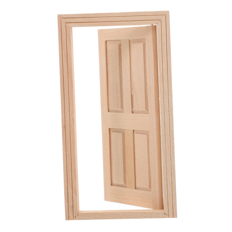 Mini Dollhouse Door Wooden Interior Door For DIY Model House Kitchen Bedroom Decor - Image 2