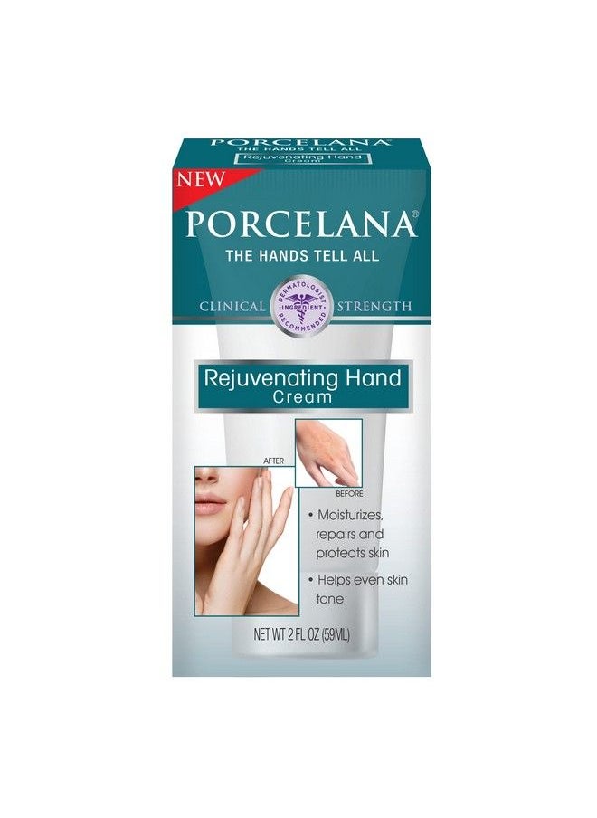 Porcelana Rejuvenating Hand Cream Moisturizing & Antiaging Evens Skin Tone & Dermatologist Recommended (2 Oz)  - Image 1