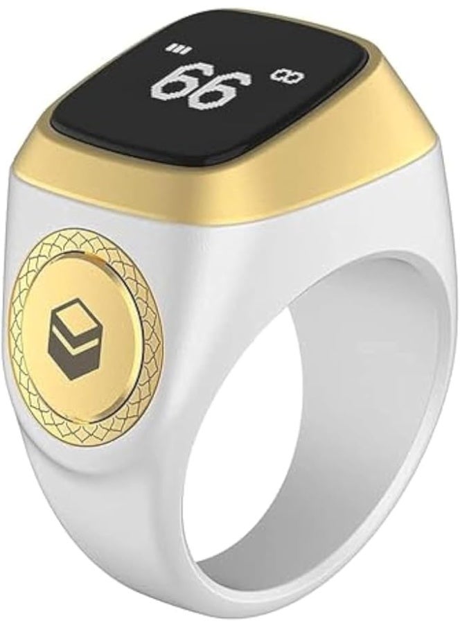 إيكيبلا خاتم تسبيح رقمي للمسلمين من اي قبلة، (18 ملم، أبيض) - Image 1